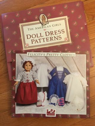 American Girl Doll Felicity Dress Patterns Folder Pleasant Company Retired