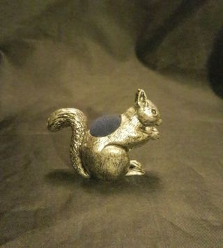 England Pewter Squirrel Pin Cushion Alchemy Gothic (ab3)