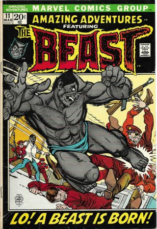 Adventures 11 Featuring The Beast,  Comic Book (1971,  Marvel)