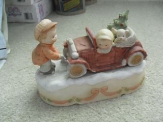 Enesco Got To Get Home For The Holidays Boy Car Music Box 4 3/4 " Tall