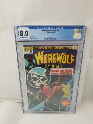 Werewolf By Night 30 Cgc 8.  0 Vf Marvel Comics 1975 Topaz & Dr Glitternight