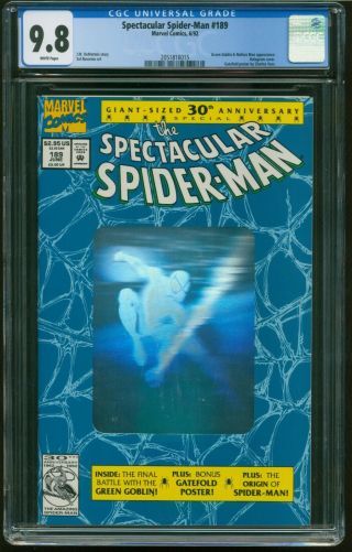 Spectacular Spiderman 189 Hologram Cover Cgc - Graded 9.  8 Nm/mint Item: G - 188