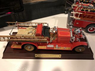 Franklin 1922 Ahrens - Fox R - K - 4 Fire Engine W/ Wooden Stand And Plaque