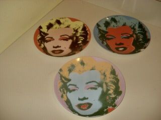 Vintage Andy Warhol Porcelain Plates Marilyn Monroe Bock Series