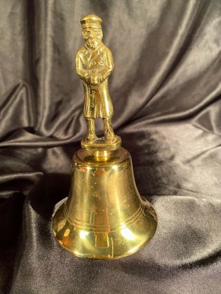 Vintage Bronze Bell Sea Captain Made In England 6 " Missing Cane Needs Repaired