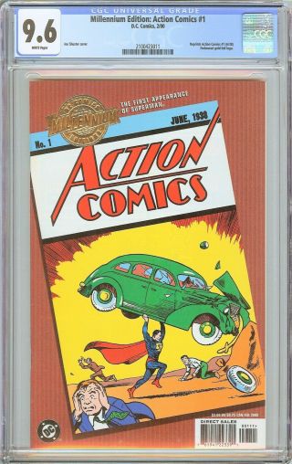 Millennium Edition Action Comics 1 Cgc 9.  6 White Pages 2100423011