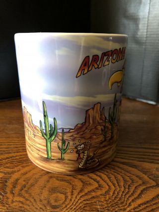 ARIZONA Souvenir Coffee Tea Cup Mug Desert Cactus Vulture Snake “Dry Heat” 3