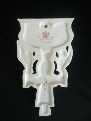Irish Porcelain CRE Handmade Holy Water Signed Font - Joe McCaul 2