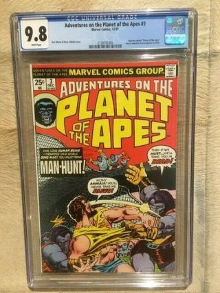 Adventures On The Planet Of The Apes (1975) 3 Cgc 9.  8 Nm/mt Highest Graded Wh