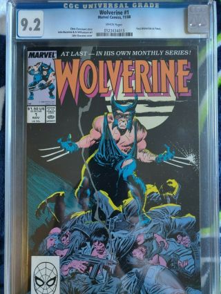 Wolverine 1 (1988) Cgc 9.  2 Wolverine 1st Appearance As Patch,