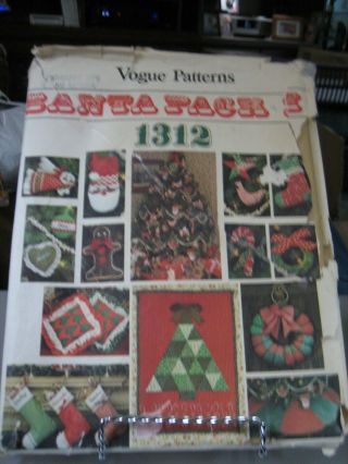Vogue 1312 Christmas Accessories Sewing Pattern
