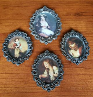 4 Vintage Oval Ornate Metal Frames Made In Italy For Action In Cheswick,  Pa