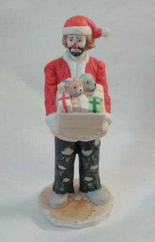 Emmett Kelly Jr.  Santa Clown Figurines Flambro Little Hobo 9692 2