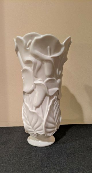 Vintage Lenox Vase Calla Lily Ivory Porcelain 10 " Usa