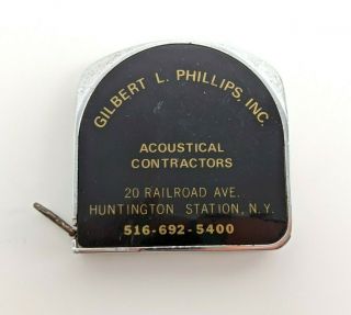 Vintage 1/4 Scale Architect Tape Measure Ad Acoustical Contractor York