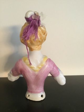 Large 5” Half Doll With Flowers In Hair. 3