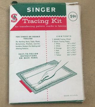 Vintage Singer Sewing Machines Dressmaker Tracing Paper Kit Missing Tracing Tool