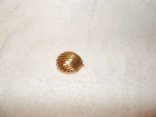 Vintage Sewing Measuring Tape In Gold Seashell Scallop Clamshell 3 Ft Great