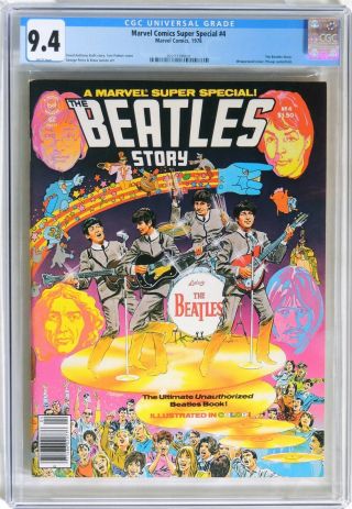 D176.  Marvel Comics Special 4 Marvel Cgc 9.  4 Nm (1978) The Beatles Story