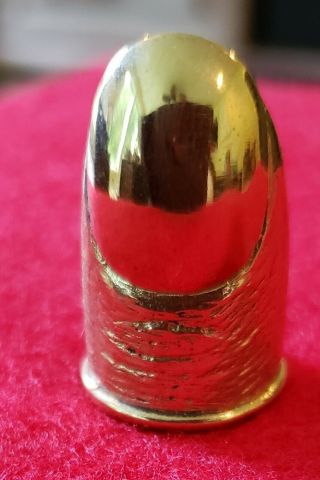 Rare Gold Plated Thumb Or Finger Thimble