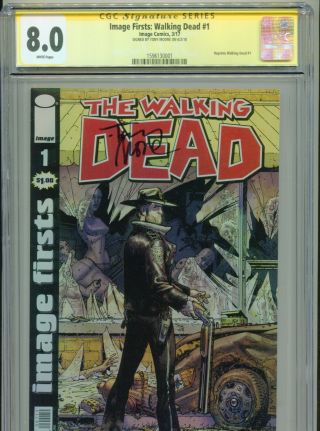 2017 Image Firsts Walking Dead 1 Signed Tony Moore Cgc 8.  0 Signature Series Bx1