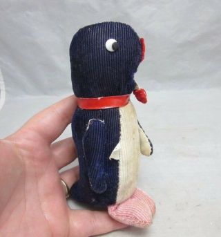 Vintage Stuffed Penguin Sewing Measuring Tape Novelty Dispenser