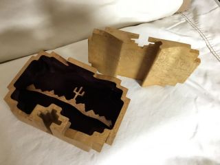 Rare Larissa Scott Hand Crafted Wood Puzzle Box Lined Hidden Saguaro Cactus