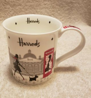 Harrods London Fine Bone China Coffee Cup Mug - Made In England