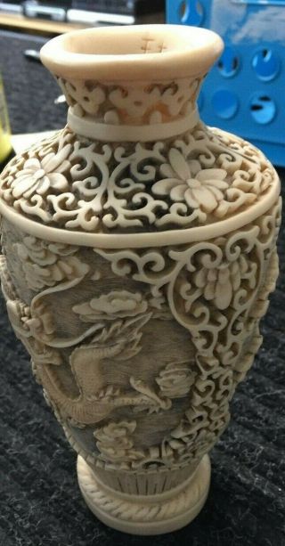 NORLEANS Hand Made Dragon Floral Italy Vase 3