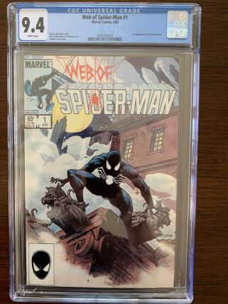 Web Of Spider - Man 1 Cgc 9.  4 (marvel 1985) 1st Appearance Of The Vulturions