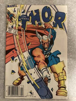 Mighty Thor 337 Newsstand 1st Beta Ray Bill.  Marvel Mcu.  For