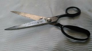 Vintage Wiss - Inlaid Scissors - Black Handle - Steel Forged No.  30 Made In Usa