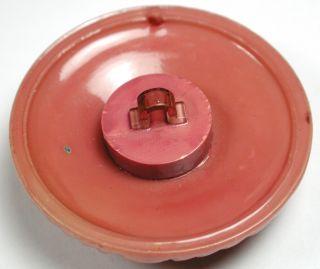 Vintage Celluloid Button Large Size Flower Design - 1 & 5/8 