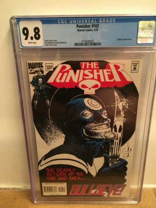 Punisher 102 Cgc 9.  8 Classic Bullseye Cover (marvel 1995)