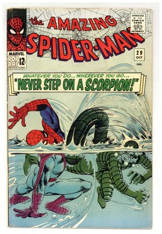Spider - Man 29  Steve Ditko Scorpion 1965 Marvel Comics (j 1697)