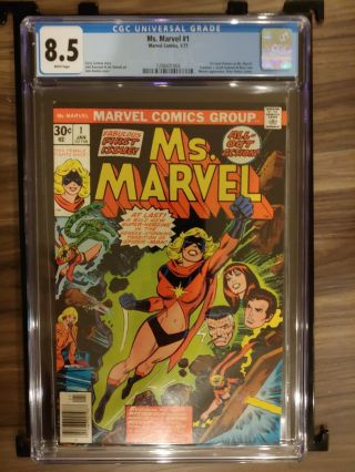 Ms.  Marvel 1 Cgc 8.  5.  White Pages.  First Carol Danvers As Ms.  Marvel