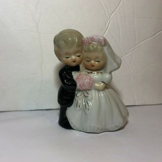 Vintage Wedding Couple Cake Topper,  Semder Figurine,  Vintage Blonde Couple Cake