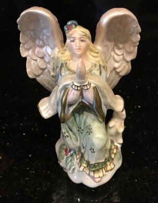Fitz And Floyd Classics Peaceable Kingdom Angel With Bunny Decorative Figurine
