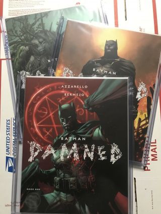 Batman Damned 1 - 3 Complete Set Blacklabel Jim Lee Covers 1st Print Nm Toploaders