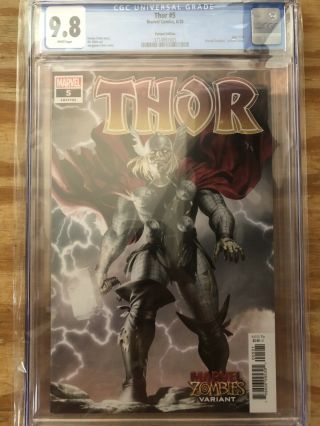 Thor 5 Cgc 9.  8 Marvel Zombies Variant Donny Cates Black Winter Case