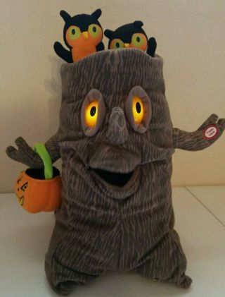 Hallmark Spooky Tree Plush Singing Owls Halloween Addams Family Lights Music