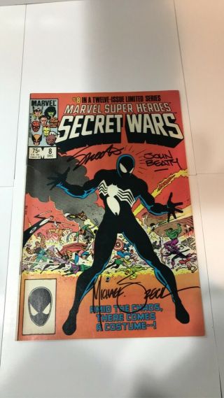 Signed Marvel - Heroes Secret Wars 8 Triple Signed (dec 1984,  Marvel)