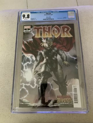 Thor 5 Cgc 9.  8 Marvel Zombies Variant Donny Cates Black Winter Case
