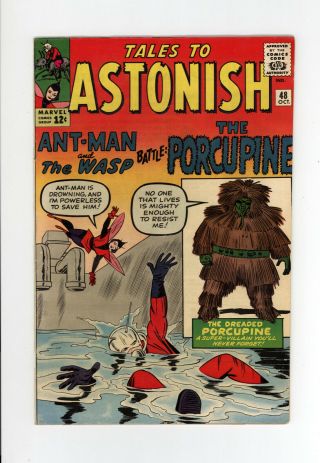 Tales To Astonish 48 Fn,  6.  5 - Great Ant Man & Wasp Cover By Jack Kirby 1963