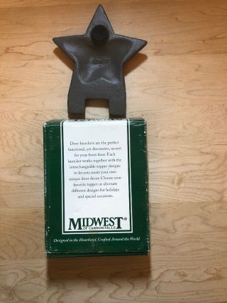 Midwest Of Cannon Falls Star Cast Iron Door Knocker Topper Christmas Patriotic 2
