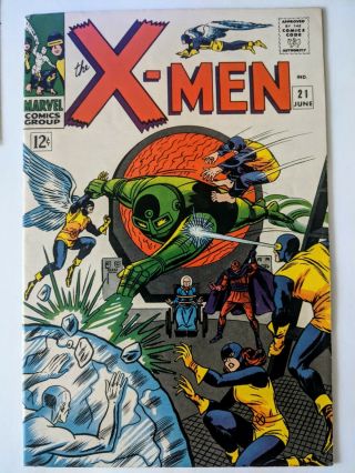 The X - Men 21 8.  5 Vf,  Lucifer Appearance Silver Age 8.  5