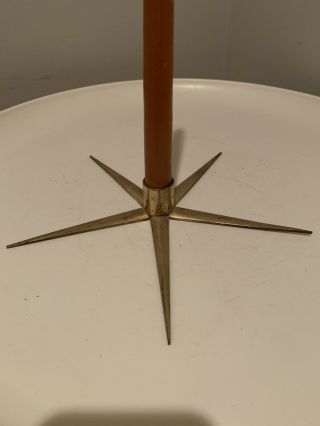 Mid Century Modern Sweden Ystad Metall 5 Point Star Brass Candle Holder