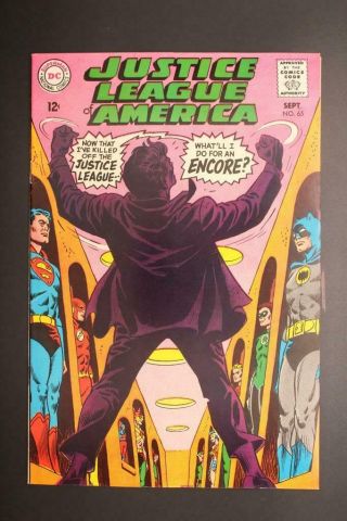 Justice League Of America 65 - Near 9.  4 Nm - Superman And Batman Dc Comics
