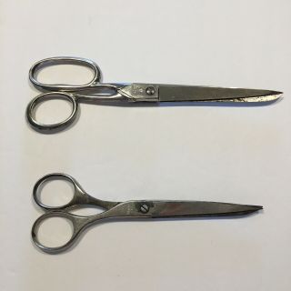 Vintage Solingen Sewing Scissors 6” And 7”