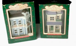 Hallmark Ornament,  1987 House On Main St. ,  Nostalgic House & Card Shop 1988